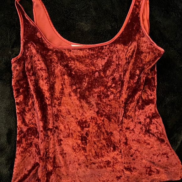 Velvet Red Tank Top Victoria secret 90’s vintage - Picture 2 of 5